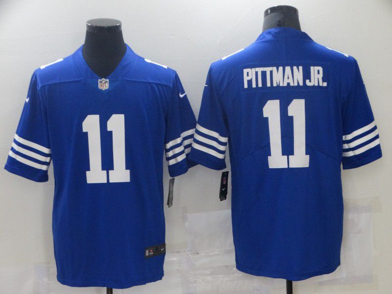 Men Indianapolis Colts #11 Pittman jr Blue Nike Vapor Untouchable Limited 2021 NFL Jersey->indianapolis colts->NFL Jersey
